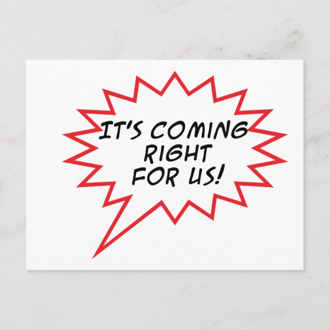 Kommer höger för oss! vykort (Framsida)