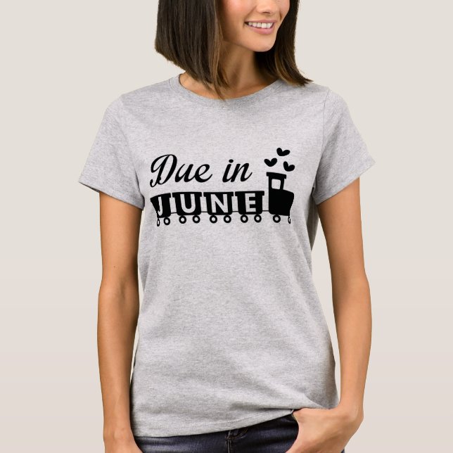 Kommer i juni Maternity T-Shirt (Framsida)
