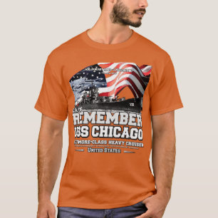 KOMMER IHÅG USS Chicago CA136 Cruiser Navy veteran T Shirt