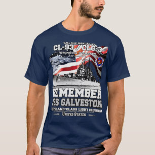KOMMER IHÅG USS Galveston CL93, kryssare för marin T Shirt
