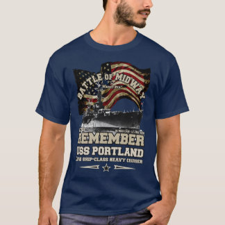 KOMMER IHÅG USS Portland CLCA33 US Cruiser T Shirt
