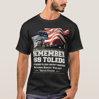 KOMMER IHÅG USS Toledo CA133 tunga kryssare vetera T Shirt