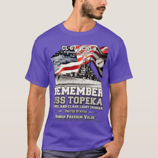 KOMMER IHÅG USS Topeka CL67 US marinljuskryssare T Shirt