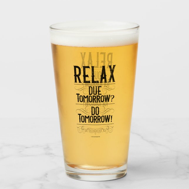 Kommer imorgon? Gör imorgon! Glas (Framsida fylld)