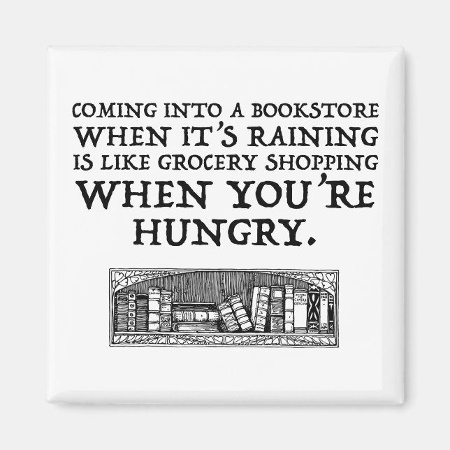 Kommer in i ett boklager när det håller på att åte magnet (Framsidan)