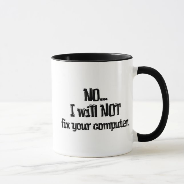 Kommer INTE Fixa Din Dator Mugg (Höger)
