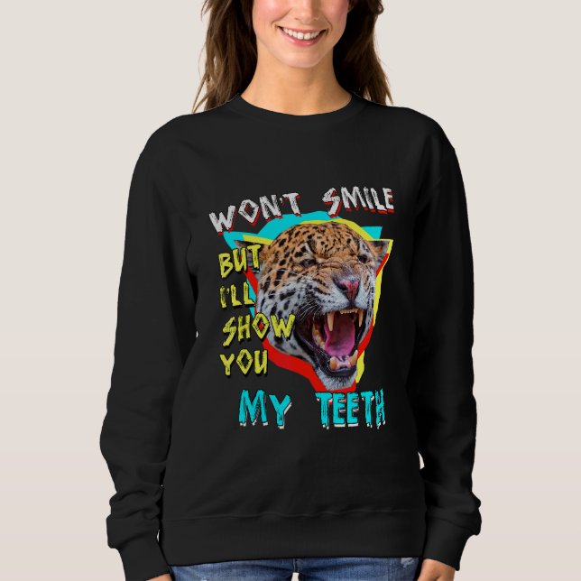 Kommer inte le men jag visar dig mina tänder Citat T Shirt (Framsida)