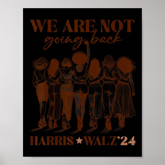 Kommer inte tillbaka och rösta Harris demokratiska Poster (Framsidan)