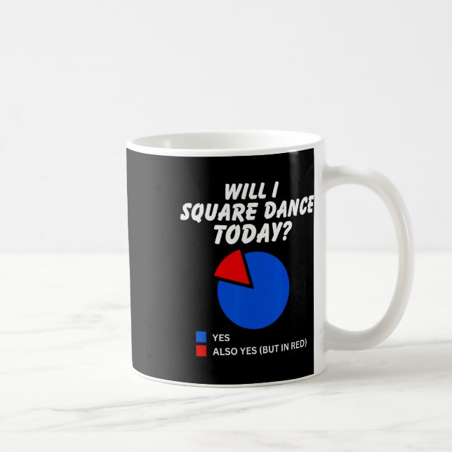 Kommer jag att torga Dance i dag? Ja, Paj-diagramt Kaffemugg (Höger)