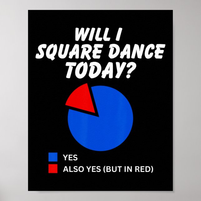 Kommer jag att torga Dance i dag? Ja, Paj-diagramt Poster (Framsidan)