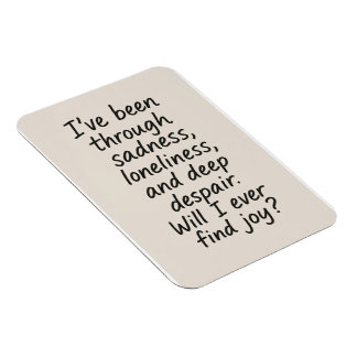 Kommer jag någonsin att hitta Joy? - Minimalistisk Magnet