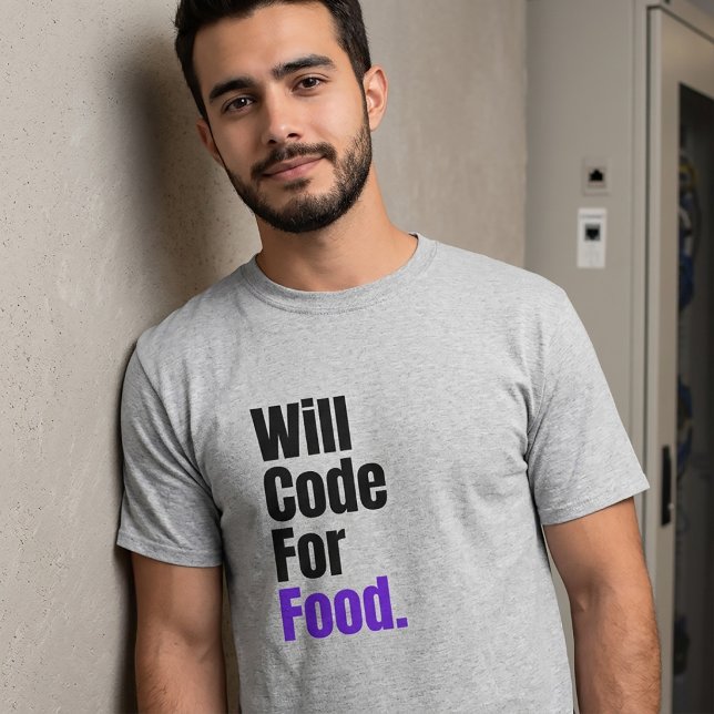 Kommer Koda För Mat Programmerare Full Stack Utvec T-shirt (Skapare uppladdad)
