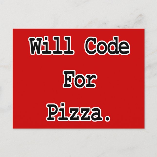 kommer koda för pizza vykort (Framsida)