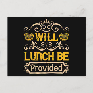 Kommer Lunch att tillhandahållas Inbjudan Vykort