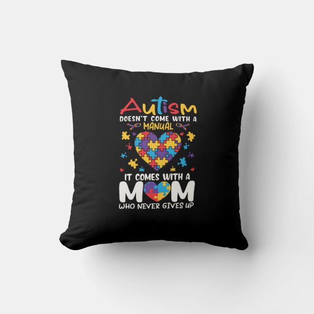 Kommer med en Mamma som aldrig Ge upp inspiration Kudde (Framsida)