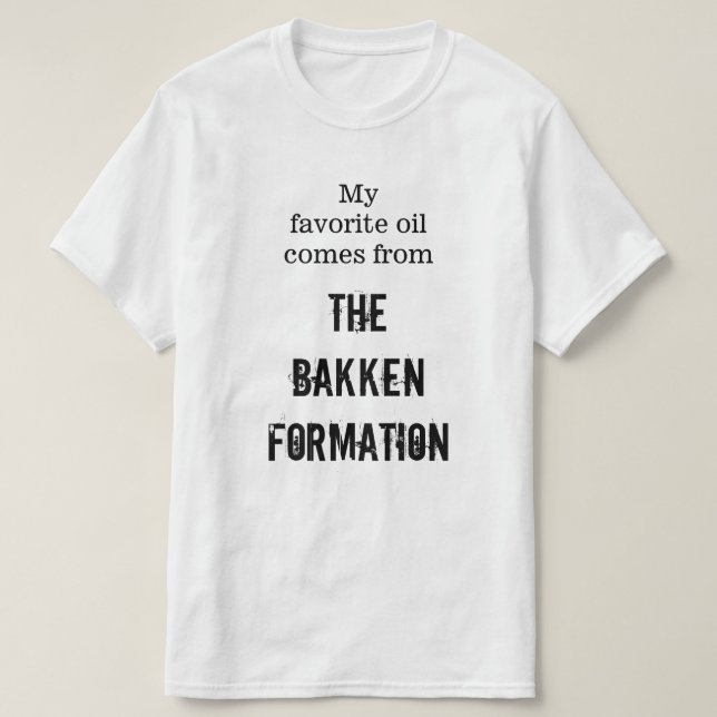 "Kommer min favorit- olja från det Bakken T-shirt (Design framsida)