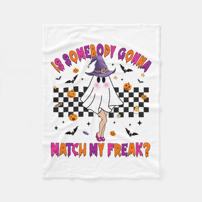 Kommer nån att matcha min Halloween-Freak? Fleecefilt (Framsidan)