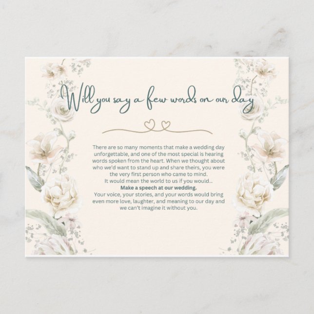 Kommer ni att tala på vår dag - Frieri Vykort (Framsida)