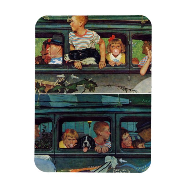 Kommer och går av Norman Rockwell Magnet (Vertikal)