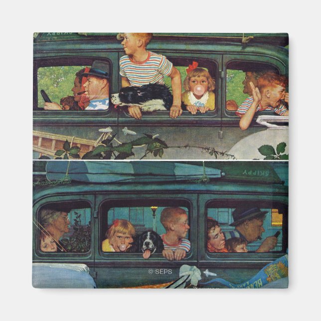 Kommer och går av Norman Rockwell Magnet (Framsidan)