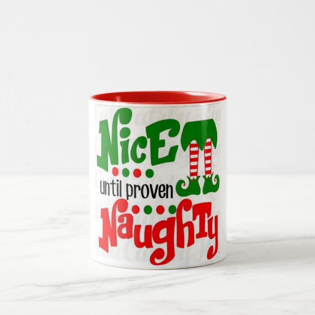 KOMMER SANTA GE MIG EN BREAK CHRISTMAS Två-Tonad MUGG (Center)