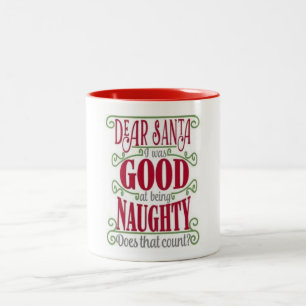 KOMMER SANTA GE MIG EN BREAK CHRISTMAS Två-Tonad MUGG