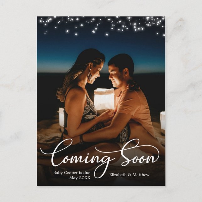 Kommer snart att skicka vykort för meddelande om f (Framsida)