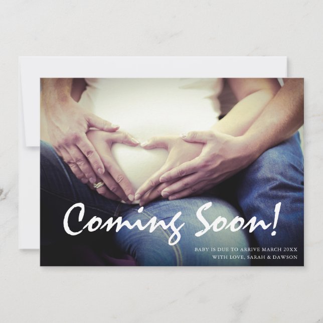 Kommer snart Baby Gravid Meddelande (Framsida)