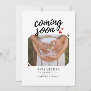 Kommer snart Flicka Gravid Meddelande