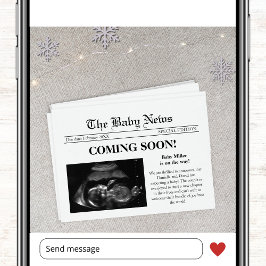 Kommer snart, Gravid för nyhetsbladets fotovinter Meddelande