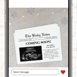 Kommer snart, Gravid för nyhetsbladets fotovinter Meddelande
