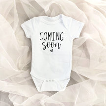 Kommer snart Gravid Meddelande om Baby Bodykostym