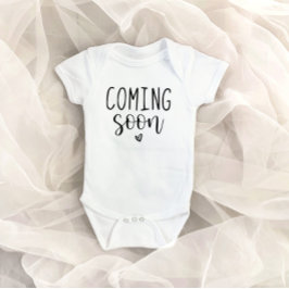 Kommer snart Gravid Meddelande om Baby Bodykostym T Shirt
