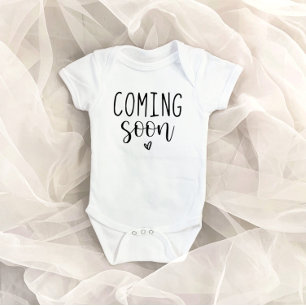 Kommer snart Gravid Meddelande om Baby Bodykostym T Shirt