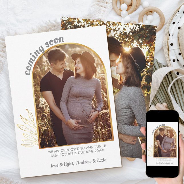 Kommer snart Guld Arch 2 Photo Gravid Meddelande (Skapare uppladdad)