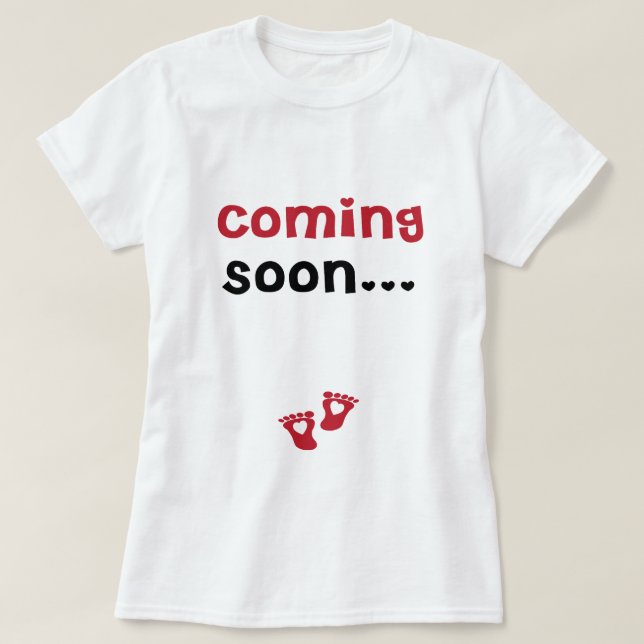 Kommer snart Moderskap ThLED T-Shirt (Design framsida)