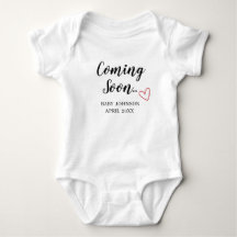 Kommer Snart Ny Bebis Annonsering Baby Bodysuit