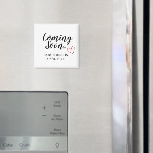 Kommer Snart Ny Bebis Annonseringsmagnet Magnet