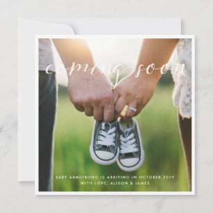 Kommer snart och enkelt meddelande om Gravid