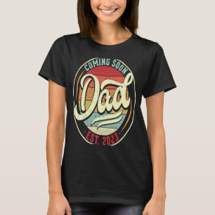 Kommer snart Pappa 2023-graviden, ny tid pappa T Shirt