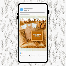 Kommer snart Social Media Neutralt Gravid Meddelande