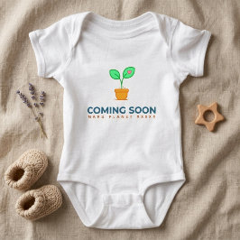 Kommer Snart Växt Sommar Nyfödd Växer, Söt Bomull T Shirt