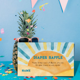 Kommer Solstråle Blå Stråle Solsken Baby Shower Bl Tilläggskort
