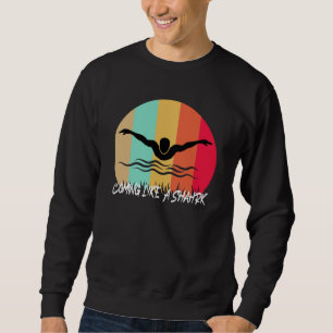 Kommer som en Shark - Snabb simmer Lång Ärmad Tröja