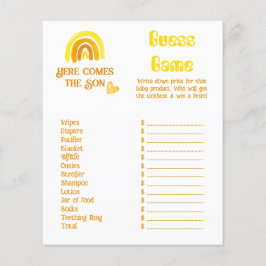Kommer Son Sunshine Rainbow Baby Shower Prist spel