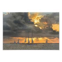 Kommer Storm vid Sunset i Nyckel Väster, Florida P