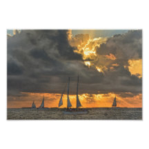 Kommer Storm vid Sunset i Nyckel Väster, Florida P