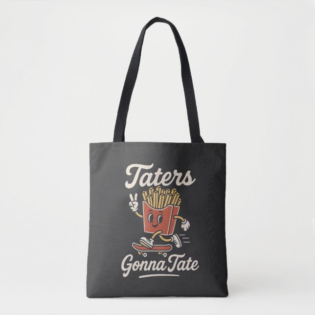 Kommer Tatera Med Pommes Rolig Potatisförpun GraT- Tygkasse (Framsida)