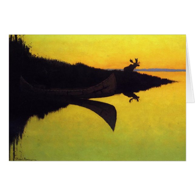 Kommer till anropet ~ Frederic Remington Hälsningskort (Framsidan Horizontal)