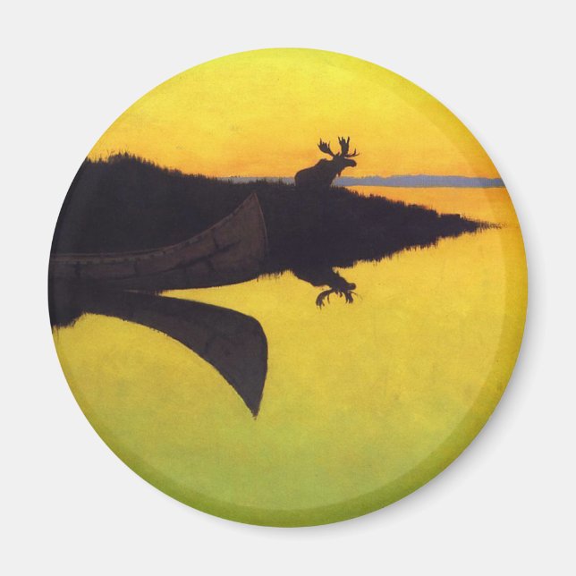 Kommer till anropet ~ Frederic Remington Magnet (Framsidan)